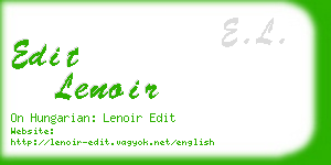 edit lenoir business card